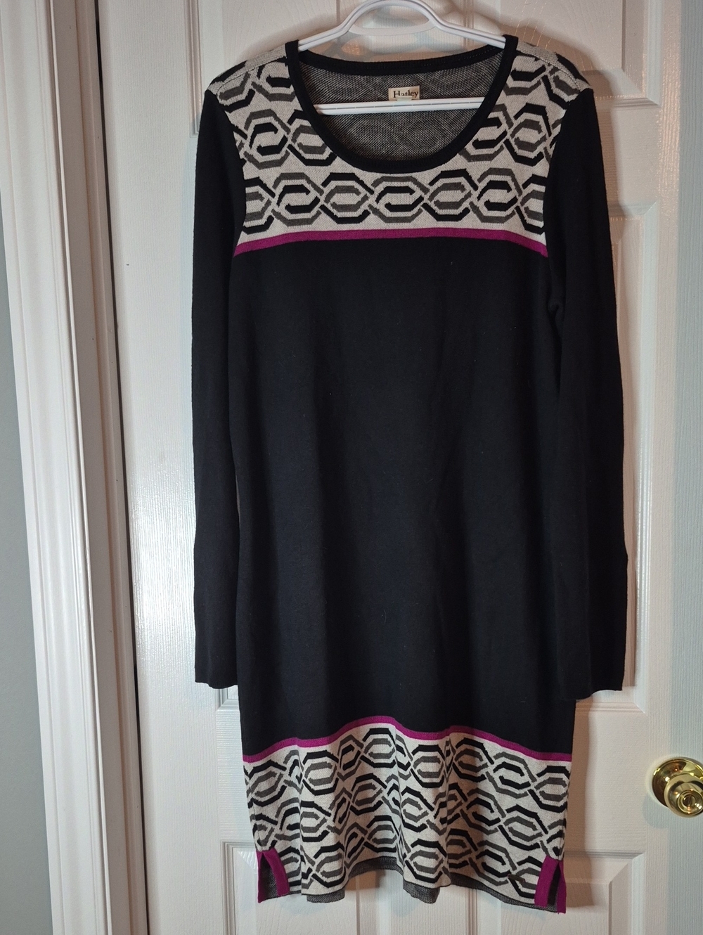 Hatley Dress Size XL Black, Grey And Purple